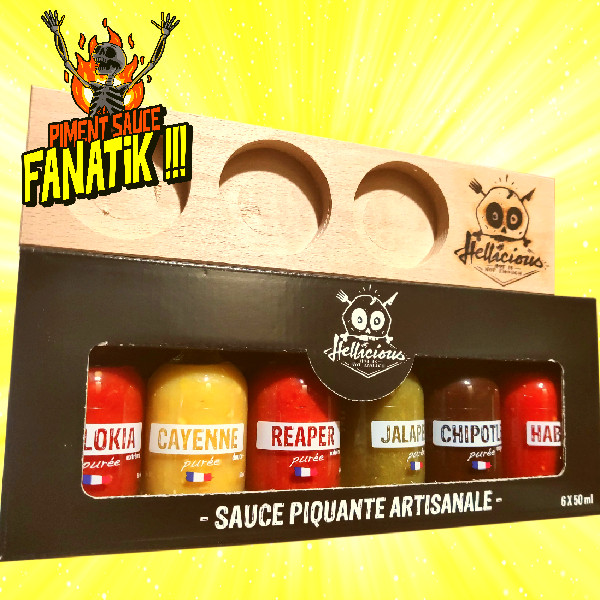 Coffret sauces piquantes HELLICIOUS www.epicierfou.fr