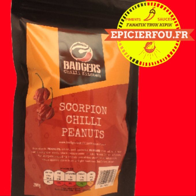 BADGERS cacahuètes mélange épices et piment Scorpion