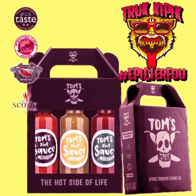 TOM'S coffret 3 sauces piquantes