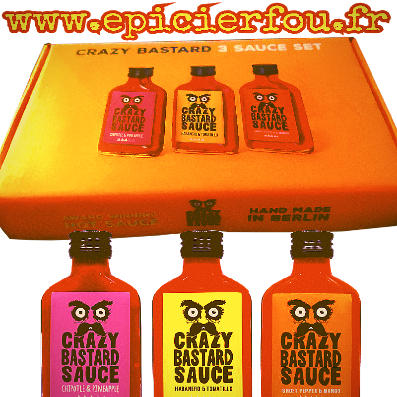 Coffret set complet 7 Sauces piquantes - Crazy Bastard – Hersée