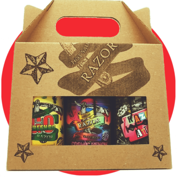 Coffret 3 sauces piquantes RAZOR