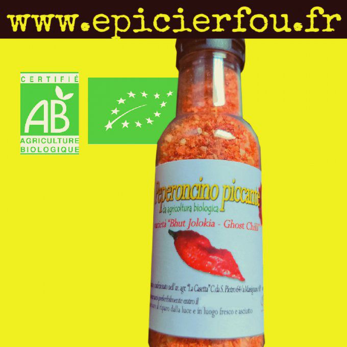 Flocons piment séché Bhut Jolokia Red BIO