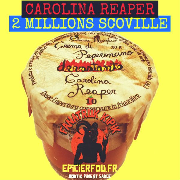 crème de piment extrême Carolina Reaper