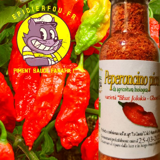 Flocons piment séché Bhut Jolokia Red BIO