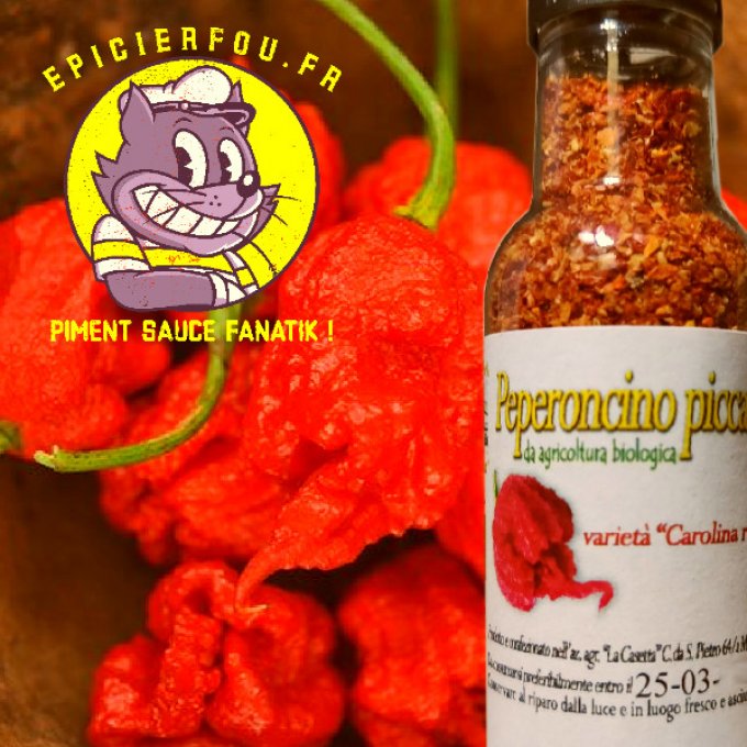 Flocons Piment seche Carolina Reaper BIO