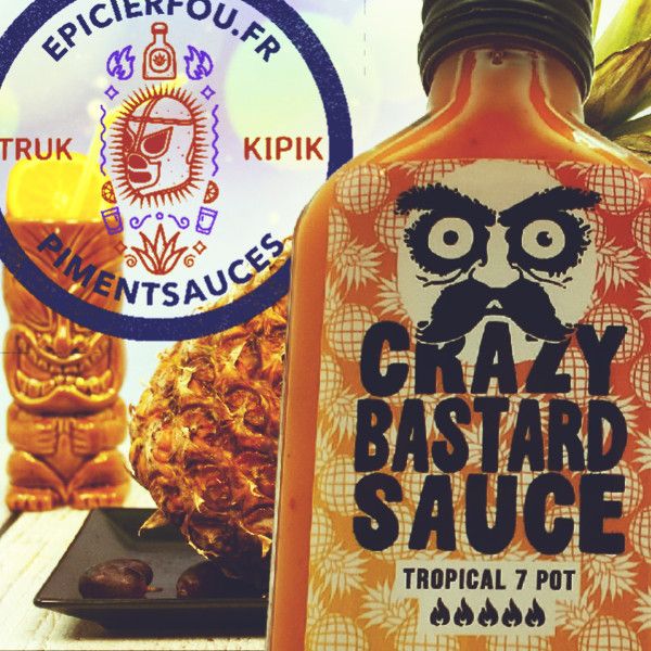 crazy bastard sauce piment 7 pot tropical - epicierfou