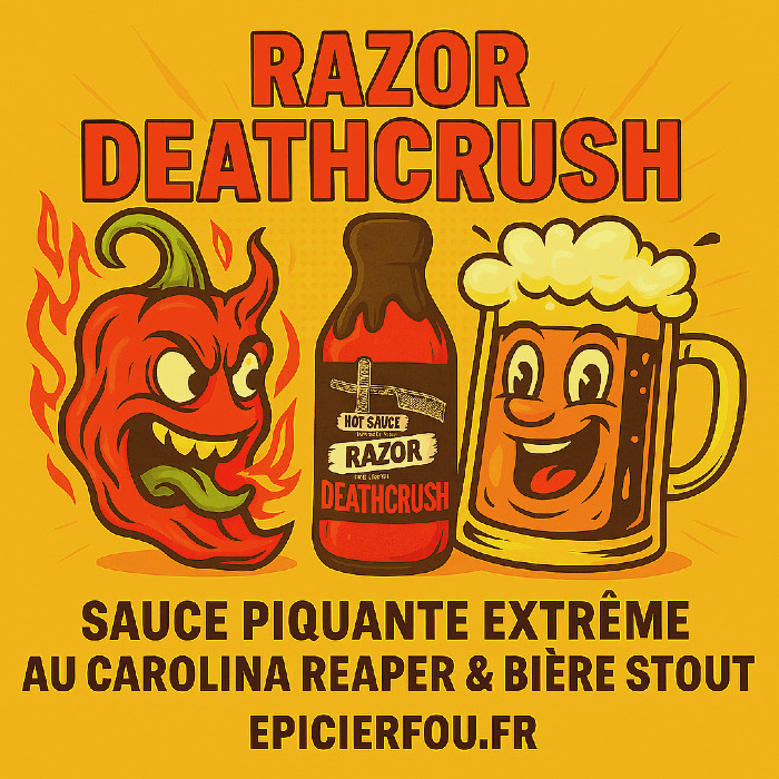 Design original de sauce Carolina Reaper & bière stout – EPICIERFOU.FR