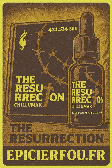 Illustration sauce extrême – capsaïcine, piment Scorpion, style old-school – EPICIERFOU.FR